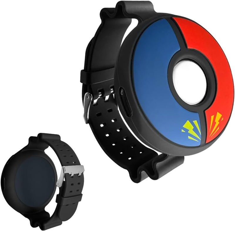 Chanvoo Soft Silicone Band Compatibile with Poke-mon Go Plus + 2023, Protective Case Adjustable Wristband (Black) - Image 1
